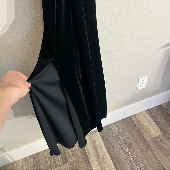 City Triangles Y2K black velvet beaded butterfly maxi dress whimsigoth fairy XS - Picture 9 of 10